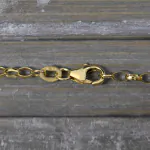 Goldkette als Erbskette in Gelbgold 375 / 9K, 65 cm lang, 2,4 mm breit, Gewicht ca. 5.7 g.