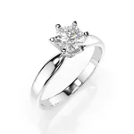 0,40 Karat Diamant Verlobungsring mit 1 Diamanten, Weißgold 585 / 14K, Weite 52 mm, Gewicht ca. 2.1 g.