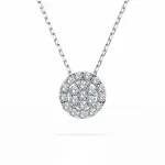 0,19 Karat Diamant Anhänger Weißgold 585 (14K) mit Goldkette für Damen
