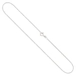 Goldkette als Ankerkette diamantiert in Weißgold 585 / 14K, 38 cm lang, 1,3 mm breit, Gewicht ca. 2.4 g.