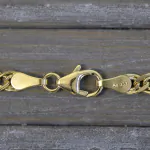 Goldkette als Zwillingspanzerkette in Gelbgold 333 / 8K, 100 cm lang, 3,9 mm breit, Gewicht ca. 8.6 g.