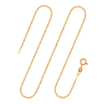 Goldkette als Panzerkette flach in Gelbgold 333 / 8K, 38 cm lang, 1,6 mm breit, Gewicht ca. 2.7 g.