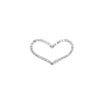 0,15 Karat Diamant Anhänger Herz Weißgold in 10.7 mm
