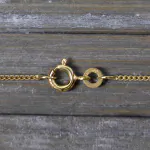 Goldkette als Panzerkette flach in Gelbgold 333 / 8K, 85 cm 1,2 mm breit, Gewicht ca. 3.8 g.