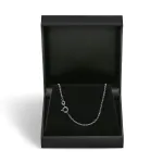 Goldkette als Ankerkette diamantiert Weißgold 333 / 8K, 42 cm lang, 1,7 mm breit, Gewicht ca. 3.8 g.