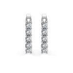 0,6 Karat Diamant Creolen, Weißgold 585 / 14 Karat, Gewicht ca. 2.2 g.