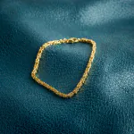 Armband als Königskette in Gelbgold 585 / 14K, 18 cm lang, 2.3 mm breit, Gewicht ca. 6.9 g.