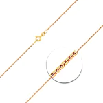 Goldkette als Venezianerkette rund geschlagen in Gelbgold 750 / 18K, 50 cm lang, 1,2 mm breit, Gewicht ca. 4.9 g.