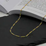 Goldkette als Panzerstegkette Bicolor in Gelbgold / Weißgold 333 / 8K, 55 cm lang, 2,5 mm breit, Gewicht ca. 5.3 g.