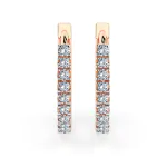 0,22 Karat Diamant Creolen, Rotgold 585 / 14 Karat, Gewicht ca. 2 g.