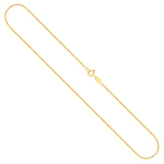 Goldkette als Schlangenkette in Gelbgold 585 / 14K, 40 cm lang, 1,1 mm breit, Gewicht ca. 4.3 g.