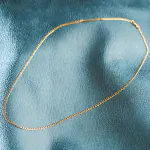 Goldkette als Panzerkette weit in Gelbgold 375 / 9 Karat, 100 cm lang, 2.6 mm breit, Gewicht ca. 6.5 g.