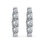 0,85 Karat Diamant Creolen, Weißgold 585 / 14 Karat, Gewicht ca. 2.1 g.