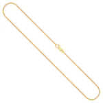 Goldkette als Schlangenkette diamantiert in Gelbgold 585 / 14K, 50 cm lang, 1 mm breit, Gewicht ca. 5.9 g.