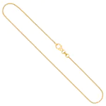 Goldkette als Venezianerkette in Gelbgold 585 / 14K, 60 cm lang, 0.8 mm breit, Gewicht ca. 3.1 g.