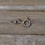 Goldkette als Panzerkette flach in Weißgold 333 / 8K, 38 cm lang, 1,4 mm breit, Gewicht ca. 2.3 g.
