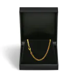 Armband als Panzerkette flach in Gelbgold 375 / 9K, 20 cm lang, 2.7 mm breit, Gewicht ca. 3.6 g.