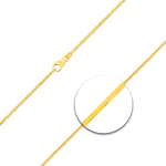 Goldkette als Schlangenkette diamantiert in Gelbgold 585 / 14K, 50 cm lang, 1 mm breit, Gewicht ca. 5.9 g.