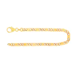 Armband als Dollarkette in Gelbgold 333 / 8 K, 20 cm lang, 3,7mm breit, Gewicht ca. 7,7 g.