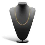 Goldkette als Ankerkette diamantiert in Gelbgold 585 / 14K, 60 cm lang, 3,8 mm breit, Gewicht ca. 42.5 g.