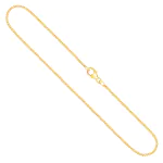 Goldkette als Panzerkette flach in Gelbgold 585 / 14K, 45 cm lang, 1,2 mm breit, Gewicht ca. 2.5 g.