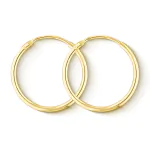 Ohrringe, Creolen, Gelbgold 333 / 8K, Außendurchmesser 20 mm, Breite 1.5 mm, Gewicht ca. 0.6 g