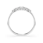 0,42 Karat Diamant Verlobungsring mit 5 Diamanten, Weißgold 585 / 14K
