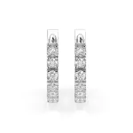 0,42 Karat Diamant Creolen, Weißgold 585 / 14 Karat