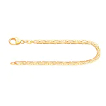 Armband als Königskette in Gelbgold 585 / 14K, 18 cm lang, 2.3 mm breit, Gewicht ca. 6.9 g.