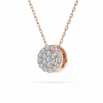 0,19 Karat Diamant Anhänger Rotgold 585 (14K) mit Goldkette für Damen