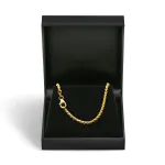 Goldkette als Venezianerkette rund geschlagen in Gelbgold 375 / 9K, 55 cm lang, 2,7 mm breit, Gewicht ca. 18 g.
