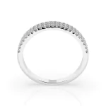 0,18 Karat Diamant Verlobungsring mit 46 Diamanten, Weißgold 585 / 14K