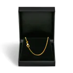 Goldkette als Venezianerkette rund geschlagen in Gelbgold 375 / 9K, 50 cm lang, 1,5 mm breit, Gewicht ca. 6.7 g.