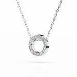0,09 Karat Diamant Anhänger Weißgold 585 (14K) mit Goldkette für Damen