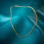 Goldkette als Schlangenkette diamantiert in Gelbgold 585 / 14K, 50 cm lang, 1 mm breit, Gewicht ca. 5.9 g.