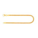 Armband als Zopfkette in Gelbgold 585 / 14 K, 20 cm lang, 2,5mm breit, Gewicht ca. 5 g.