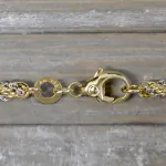 Goldkette als Kordelkette hohl in Bicolor Gelbgold / Weißgold 333 / 8K, 60 cm lang, 3,3 mm breit, Gewicht ca. 13.6 g.