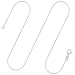 Goldkette als Venezianerkette in Weißgold 375 / 9K, 42 cm lang, 0,6 mm breit, Gewicht ca. 1 g.
