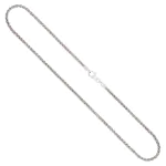 Goldkette als Zopfkette in Weißgold 585 / 14K, 70 cm lang, 2,1 mm breit, Gewicht ca. 13.1 g.