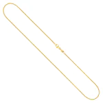 Goldkette als Ankerkette diamantiert in Gelbgold 750 / 18 Karat, 38 cm lang, 1.2 mm breit, Gewicht ca. 2,3 g.
