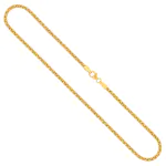 Goldkette als Zopfkette in Gelbgold 375 / 9K, 70 cm lang, 2,5 mm breit, Gewicht ca. 14.8 g.