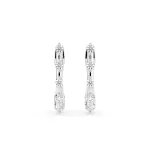 0,2 Karat Diamant Creolen, Weißgold 585 / 14 Karat