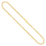 Goldkette als Tigeraugenkette hohl in Gelbgold 585 / 14K, 45 cm lang, 3,8 mm breit, Gewicht ca. 5.7 g.