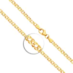 Goldkette als Zwillingspanzerkette in Gelbgold 333 / 8K, 80 cm lang, 2,9 mm breit, Gewicht ca. 7.8 g.