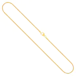 Goldkette als Zopfkette in Gelbgold 585 / 14K, 38 cm lang, 1,3 mm breit, Gewicht ca. 2.5 g.