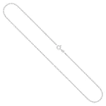 Goldkette als Ankerkette diamantiert Weißgold 333 / 8K, 42 cm lang, 1,7 mm breit, Gewicht ca. 3.8 g.