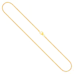 Goldkette als Zopfkette in Gelbgold 585 / 14 Karat, 75 cm lang, 1.3 mm breit, Gewicht ca. 5 g.