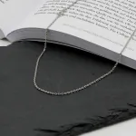 Goldkette als Ankerkette diamantiert Weißgold 333 / 8K, 42 cm lang, 1,7 mm breit, Gewicht ca. 3.8 g.