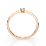 0,10 Karat Diamant Verlobungsring mit 1 Diamanten, Rotgold 585 / 14K