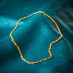 Goldkette als Dollarkette satiniert in Gelbgold 333 / 8K, 50 cm lang, 3,7 mm breit, Gewicht ca. 19.4 g.